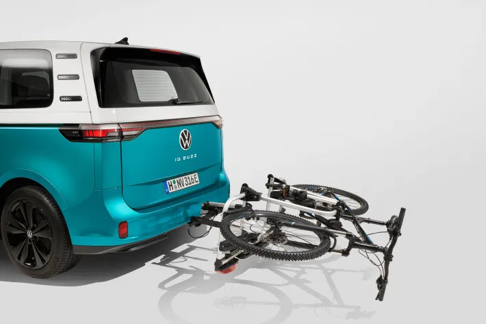 VW Fahrradträger für die Anhängevorrichtung 2 Fahrräder, großer Abklappwinkel