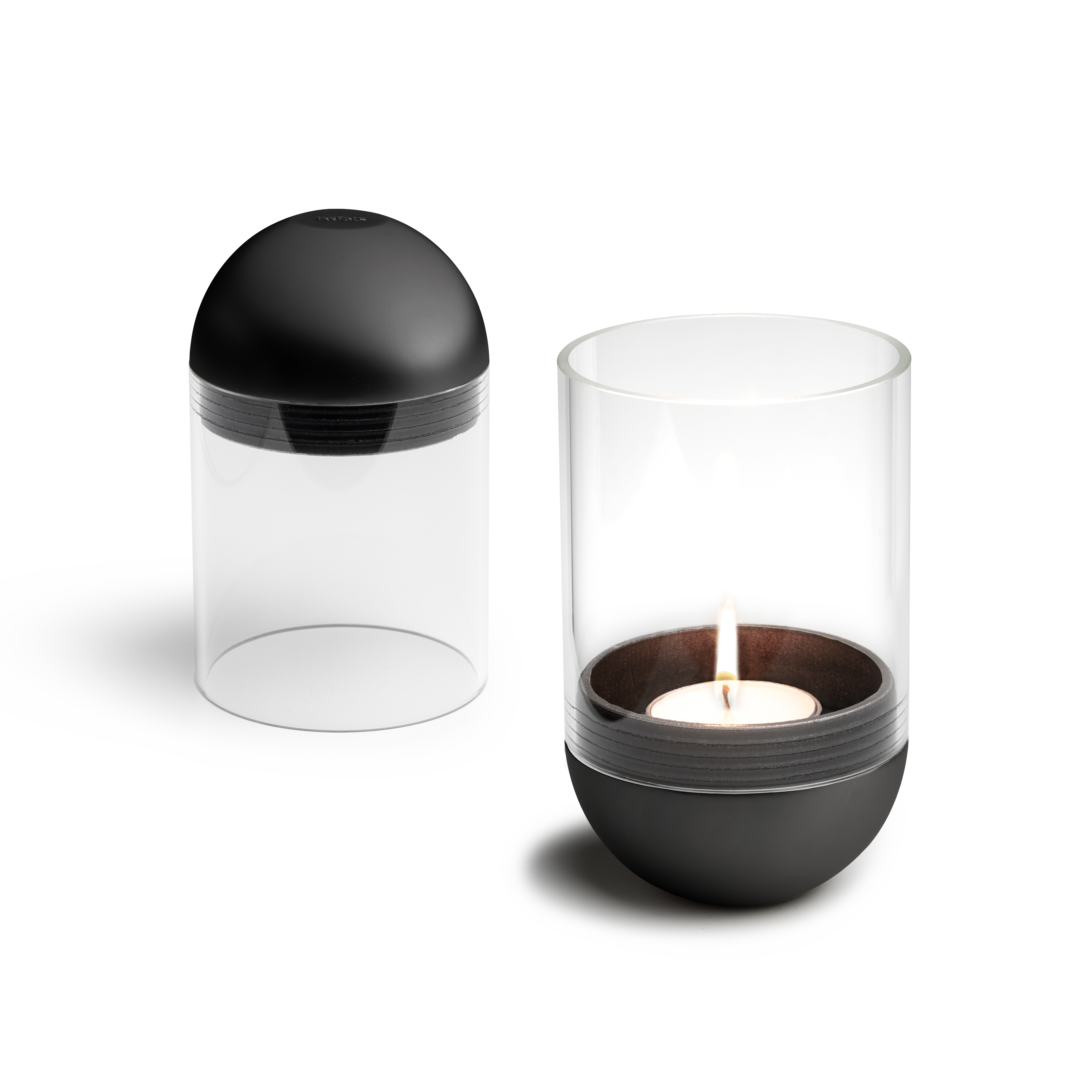 GRAVITY CANDLE Windlicht schwarz