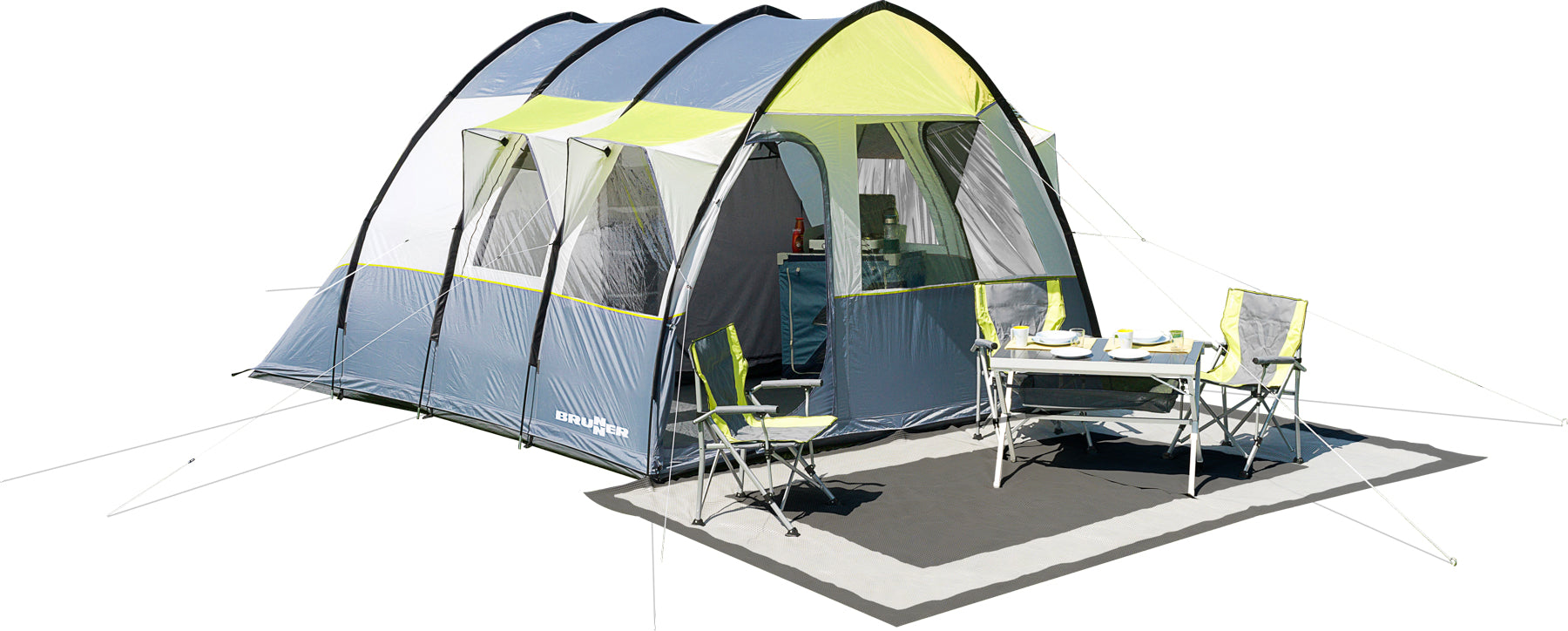 Zeltteppich Balmat grau/weiß 250x300cm