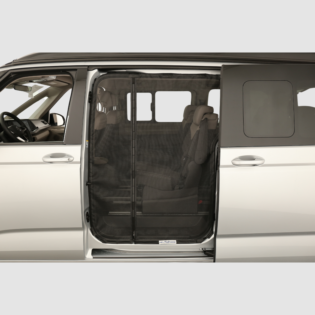 Moskitonetz für die linke Schiebetüre mit Magnetreißverschluss T7 BulliShow