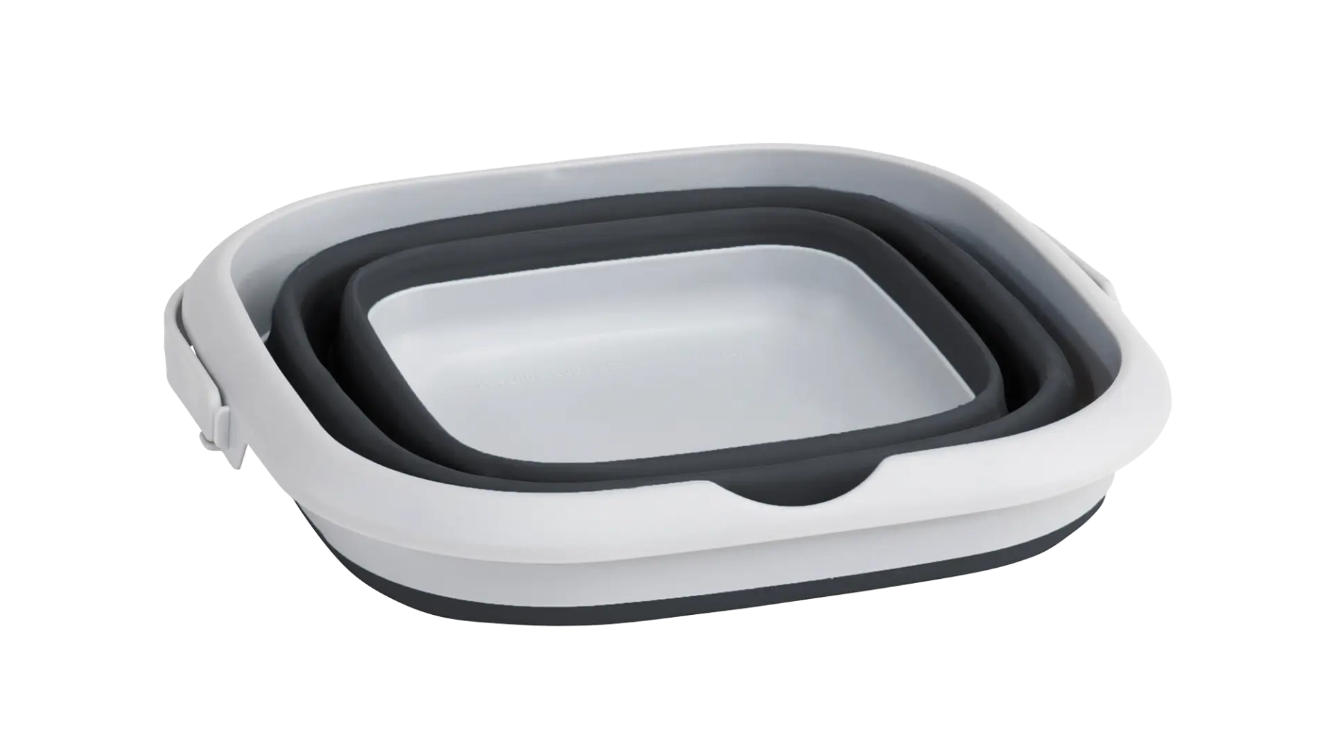 Eckiger Eimer Collaps mit Deckel - Navy Night