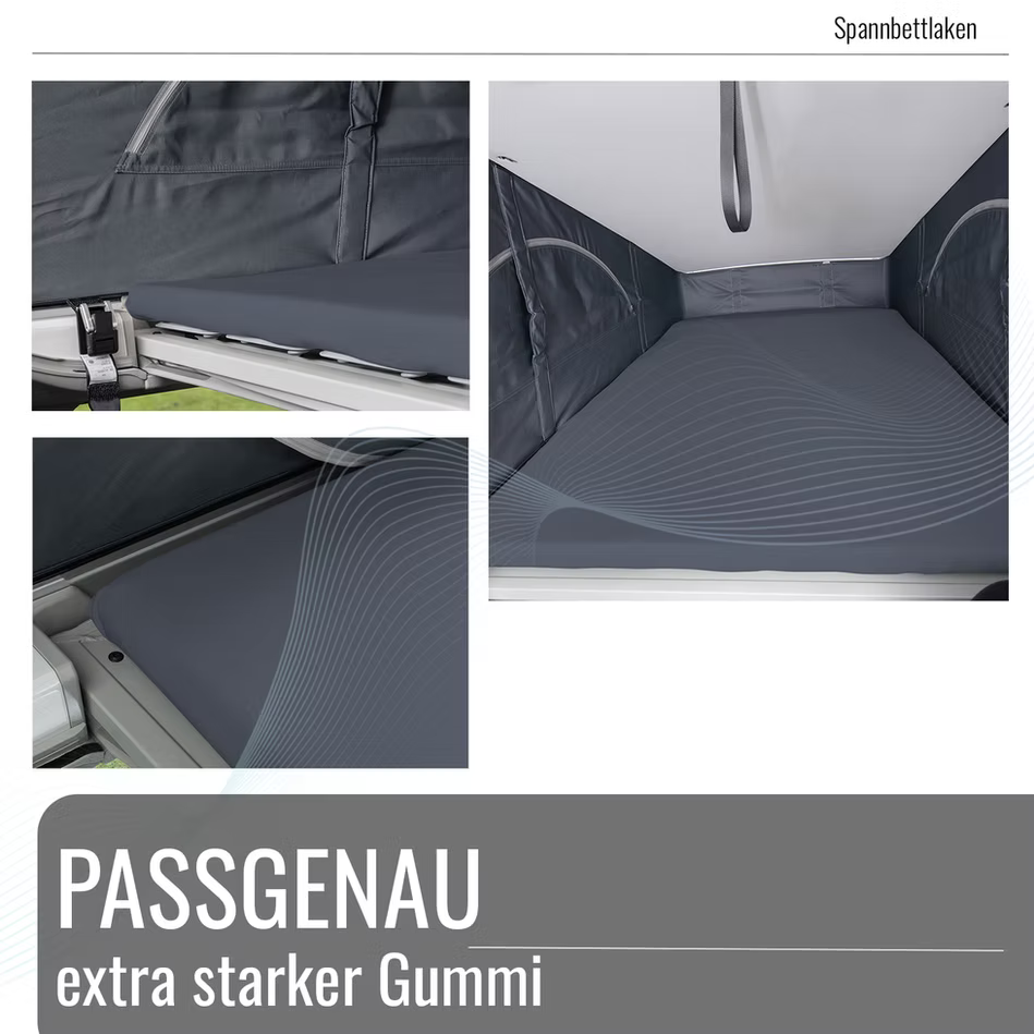 Spannbettlaken VW T7 California – Passgenau für Bett im VW Aufstelldach Baumwolle