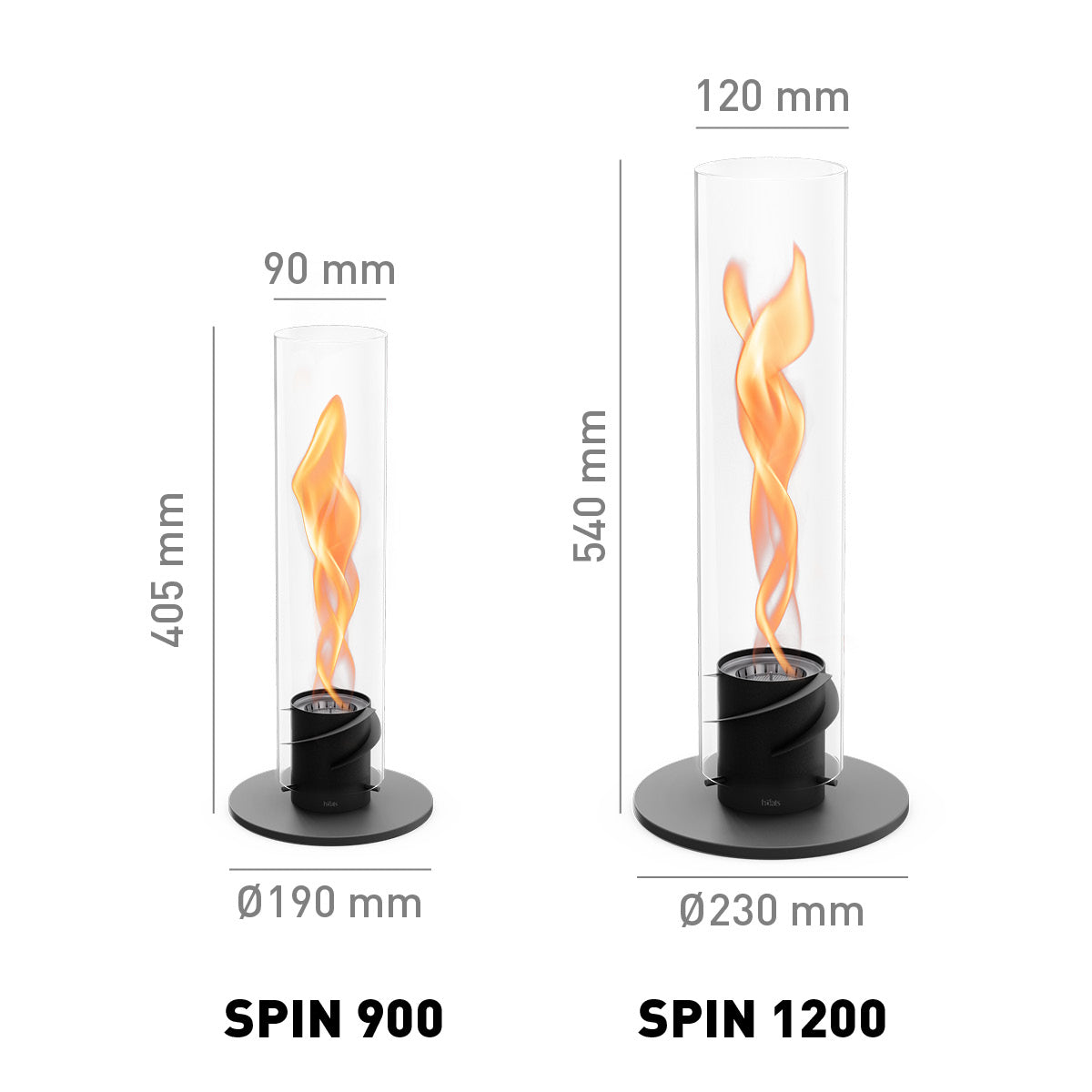 SPIN 900 Tischfeuer schwarz