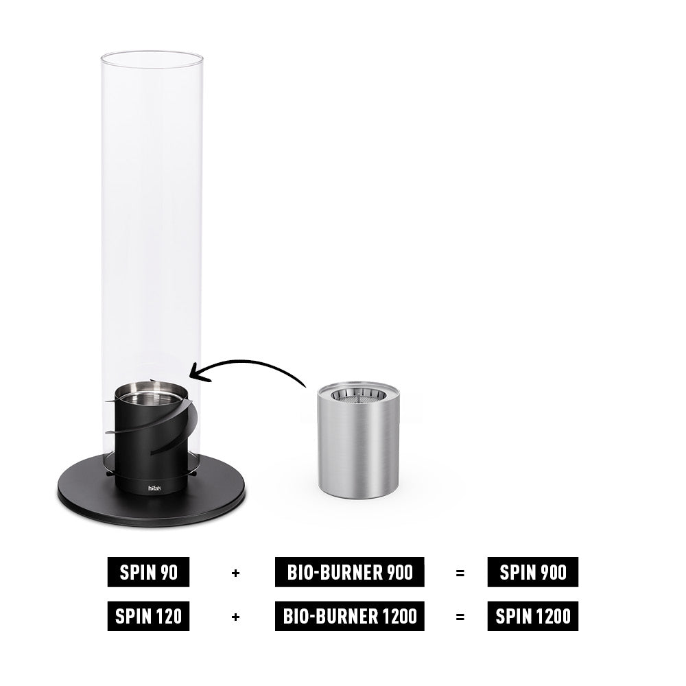 SPIN 900 Tischfeuer schwarz