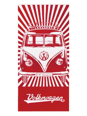 VW T1 Bus Handtuch - Strahlen/Rot