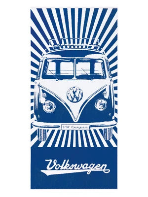 VW T1 Bus Handtuch - Strahlen/Blau