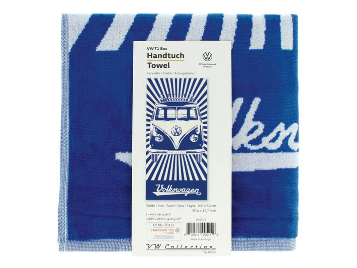 VW T1 Bus Handtuch - Strahlen/Blau