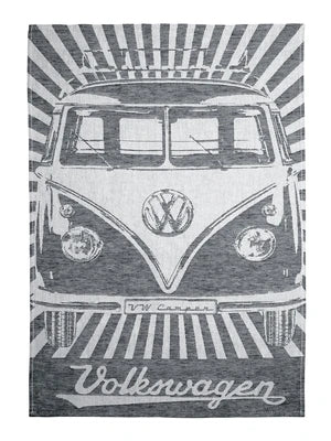 VW T1 Bus Geschirrtuch 2er Set - Strahlen / Vintage Petrol & Schwarz