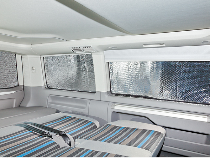 ISOLITE Inside Fenster B-C-Säule einteilig, links ohne Schiebetür, VW T6.1/T6/T5 mit PKW-Verkleidung