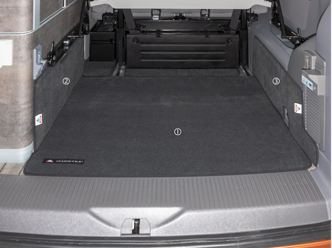 Schutzmatte Kleiderschrank Heckladeraum links VW T6.1 California Ocean/Coast #2