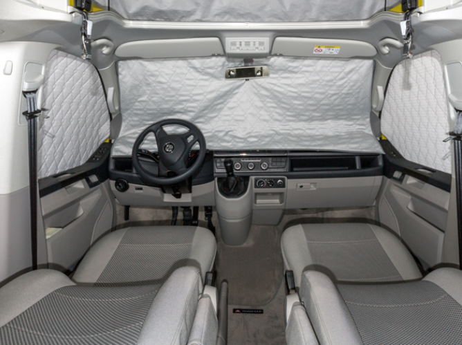 ISOLITE Extreme Fahrerhausfenster VW T6 California, Multivan MIT Sensoren im Innen-Rückspiegel