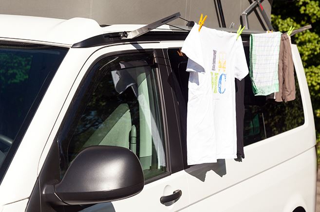 Wäscheleine für Markisenschiene