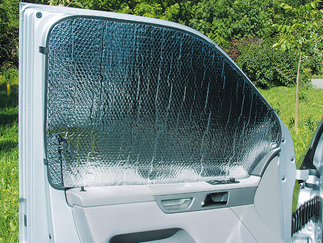 ISOLITE Inside Fahrerhausfenster, 3teilig, alle VW T6.1 m. rundem Spiegelfuß und ohne Sensoren im Innen-Rückspiegel