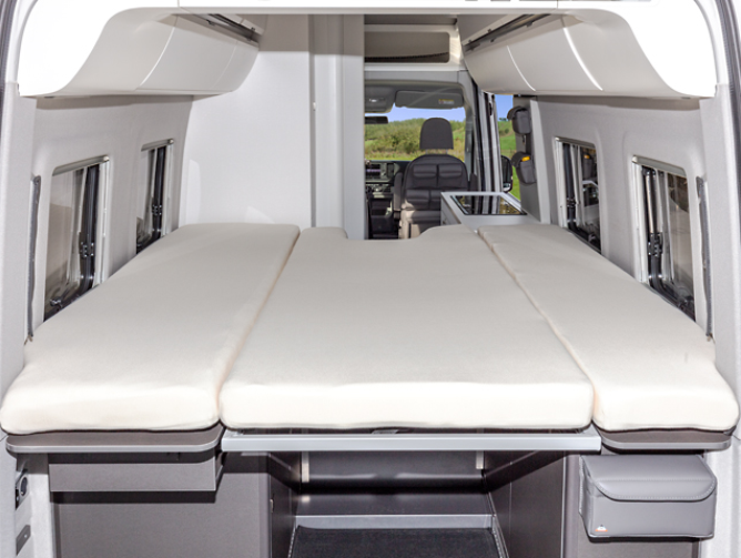 iXTEND Spannbettlaken Heckbett Fahrgastraum VW Grand California 680, 3-teilig