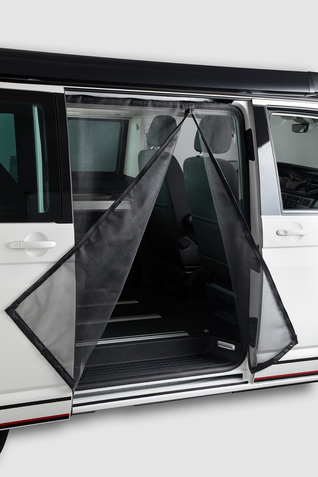 Moskitonetz für die Schiebetüre mit Magnetreißverschluss T5 / T6 / T6.1 BulliShow