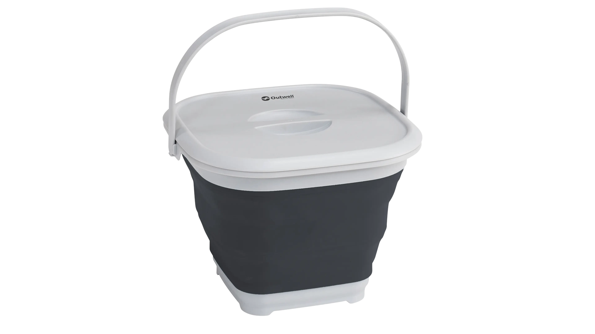 Eckiger Eimer Collaps mit Deckel - Navy Night