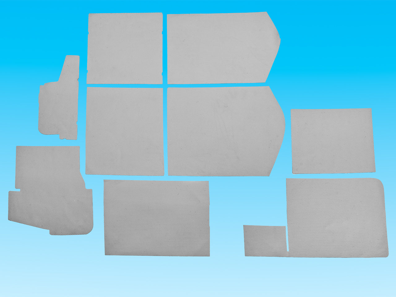 Antirutsch-/Schutzmatten-Set für VW T7 California Ocean / Coast, 9er-Set