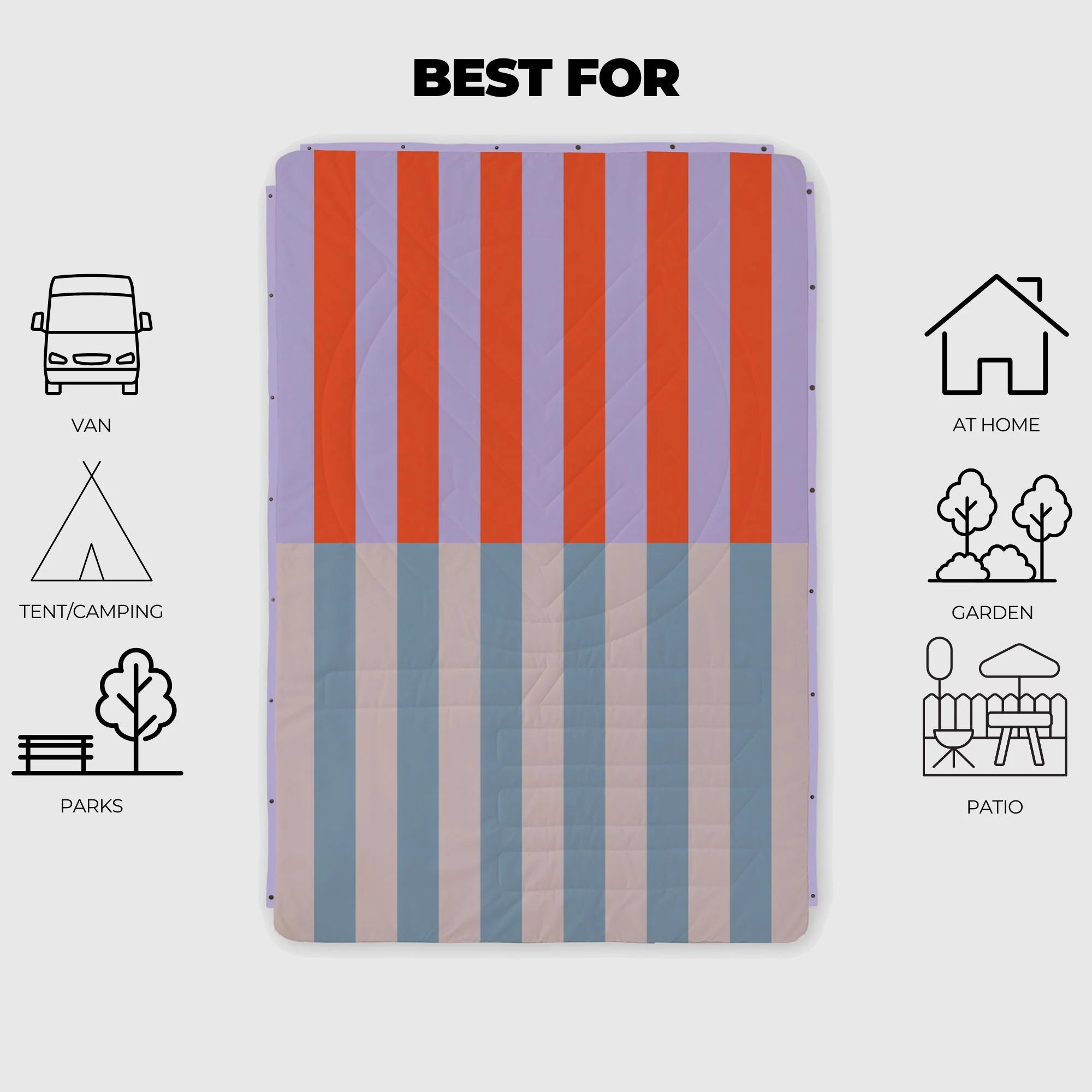 Multifunktionale Outdoor-Fleecedecke & Kissen VOITED