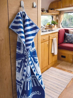 VW T1 Bus Handtuch - Strahlen/Blau
