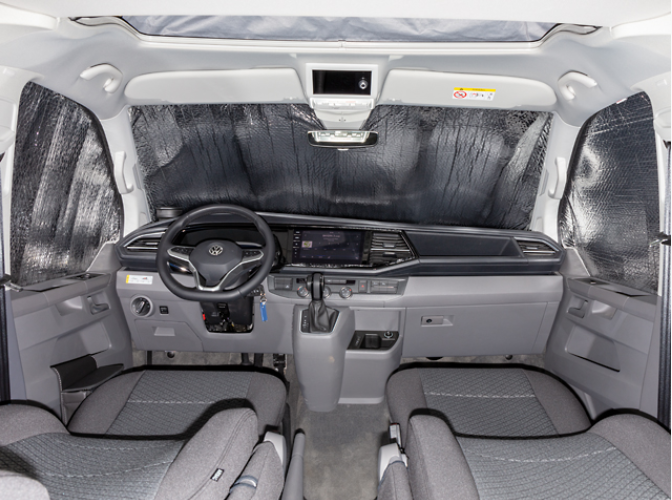 ISOLITE Inside Fahrerhausfenster, 3teilig, alle VW T6.1 m. rundem Spie –  The Bullishow